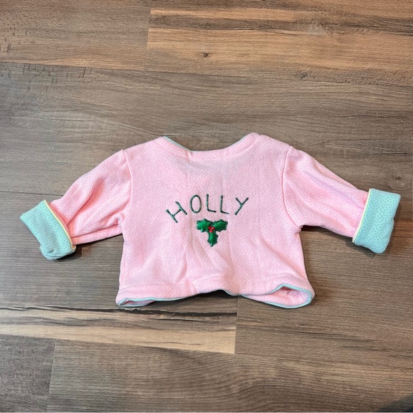 VTG Little by Little 2-Piece Long Sleeve & Puff Paint Sweater Jacket Set 0/6m - Picture 8 of 16